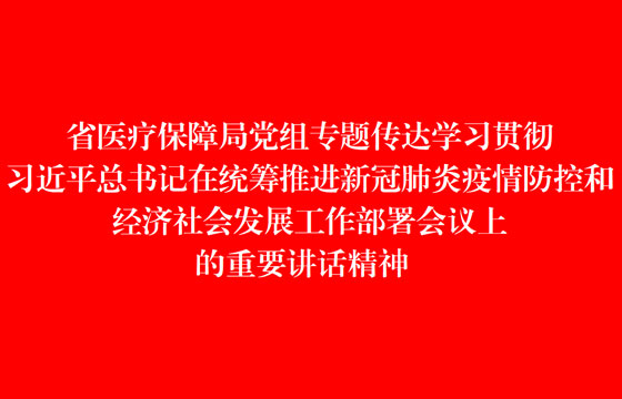 省爱爱视频
党组专题传达学习贯彻习近平总书记在统筹推进新冠肺炎疫情防控和经济社会发展工作部署会议上的重要讲话精神